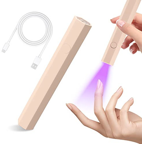 ANGNYA U V Lampe für Gelnägel,Klein Nagellampe Nageltrockner für Gel Nagellack Mini U V Lampe für Nägel Tragbare Nagellampe mit, 3W Nageltrockner zum Aushärten von Nagelkleber