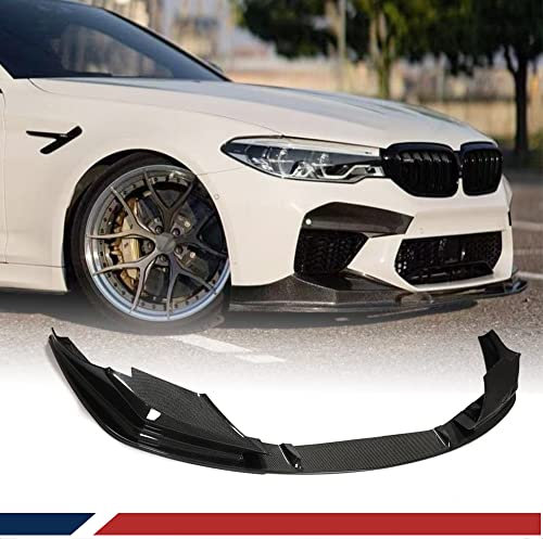 XUETAO Lèvre de Pare-Chocs Avant en Fibre de Carbone pour BMW Série 5 F90 M5 2021-2022 Berline 4 Portes Pare-Chocs Avant Lèvre Chin Spoiler Kits de carrosserie