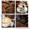 HPNIUB Bild auf Leinwand Kaffee Cafe Bilder Küche,4 Teile(40 * 40cm) Bilder fertig gerahmt auf echtem Holzrahmen, Ausführung Kunstdruck als Wandbild Küche Küchenbilder Leinwand Kaffee Bilder