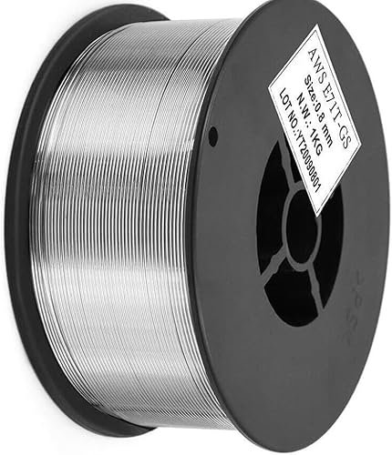 1KG 0.8MM Flux-Cored E71T-GS Welding Wire for MIG MAG Welding Machine, Aluminium V2A Small Roll Universal Welding Wire, for Carbon Steel and Mild Steel
