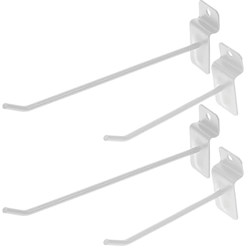 HONITANO 30 stycken 10 och 15 cm hållbara lamellpanelkrokar för detaljutställare organisation garage multifunktion skiljeväggar