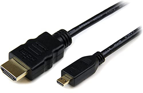 StarTech.com 50cm Micro HDMI auf HDMI Kabel mit Ethernet - 4k 30Hz Video - Robustes High Speed Micro HDMI Typ-D auf HDMI 1.4 Konverter/Adapterkabel - UHD HDMI Monitore/TVs/Displays - M/M (HDADMM50CM)