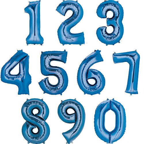 Anagram- Pallone Foil Supershape 58x83cm Numero 5, Blu, 7A2828501