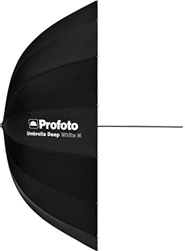 Paraply djup vit M (105 cm/41 tum)
