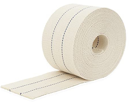 NKlaus 3 Meter 66mm 100% Natürliche Baumwolle Lampendocht flach Litzendocht Laternendocht für Ölbrenner Öllampe mit gereinigtem Petroleum 1308