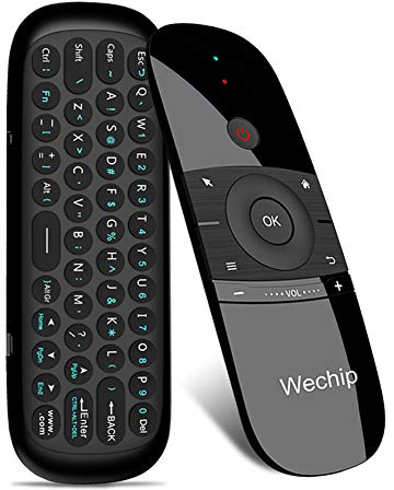 Upgrade WeChip W1 Air Mouse Romote Control with Keyboard，IR/RF TV Remote Control for Android TV Box/PC/Projector/HTPC/All-in-one PC