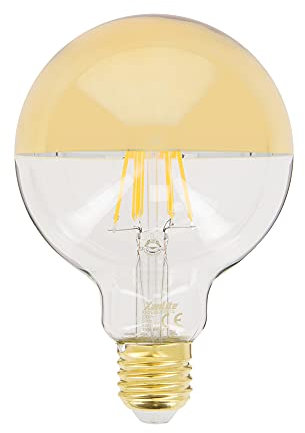 Xanlite Ampoule LED E27 Vintage G95 Gold Culot E27 - LED Angle Éclairage 320°- 7 8W Équivalant 62W 360 Lm - Globe - Lumière Blanc Chaud - RFDE850B95TG