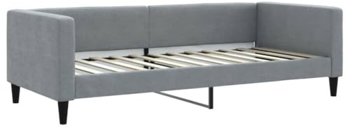 vidaXL Letto da Giorno Grigio Chiaro 90x200 cm in Tessuto