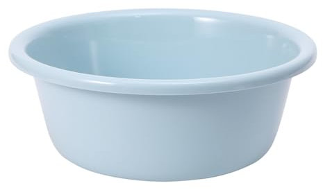 Round Dish Wash Basin, 12 Inch Thicked Plastic Wash Tub Portable Multipurpose Dishpan Washing Basin for Facial Washing and Laundry