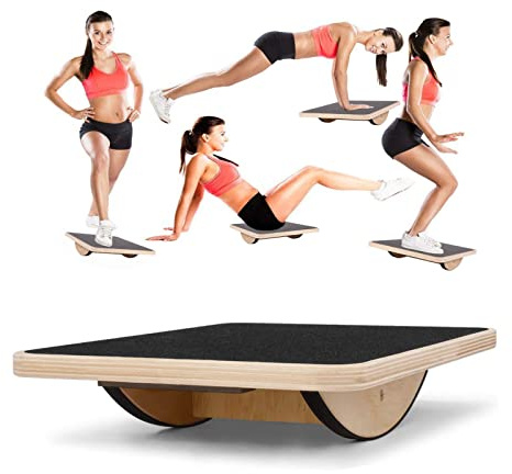 Tavola Propriocettiva | Tavola Per Equilibrio Professionale | Rocker Board Balance Board In Legn | Balance Board Yoga Antiscivolo | Multifunzionale Tavoletta Propriocettiva Balance Board Bambini