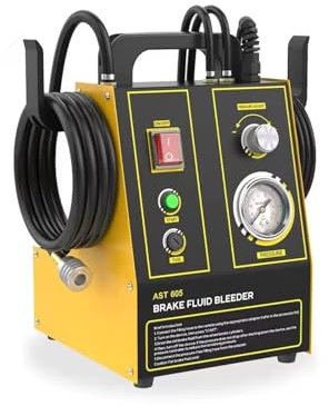 LUTIFIX Kfz-Bremsflüssigkeits-Entlüftungssatz, Auto-Bremsöl-Austauscher-Maschine AST 605 mit Drucküberwachung und justierbarem Druck (8.7~43.5psi) für alle Autos