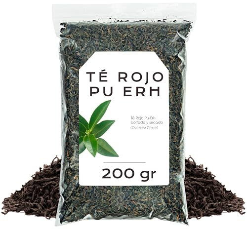 Te Rojo Pu Erh 200g - Te Pu Erh - Te Rojo Adelgazante - Te a Granel - Propiedades Naturales (200 gr, Té Rojo Pu Erh)
