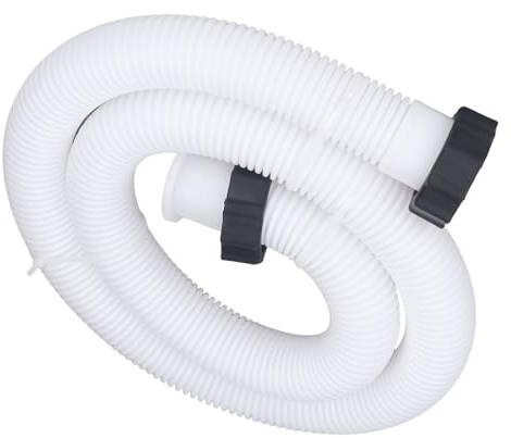 Manguera de Repuesto para Bomba de Piscina 1.5 Pulgadas Diámetro 1.5 Metros Flexible PE con Tuercas para Filtro Piscina Desmontable