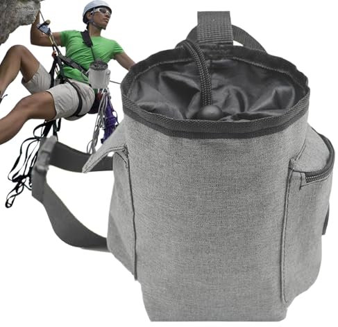 Chalkbag, Magnesiabeutel Rock Klettern Chalkbag Magnesiasack Mit Verstellbaren Gürtel,Beutel Mit Kordelzugverschluss Zum Sportklettern, Gymnastik, Gewichtheben,18 X 10 X 10 cm