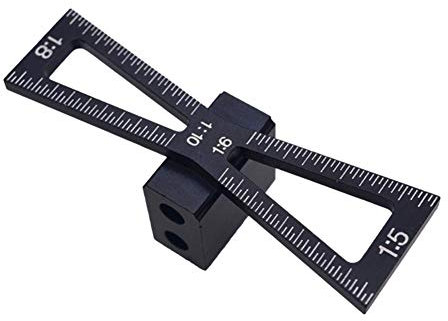 Dovetail Marker Aluminum Alloy Woodworking Dovetail Marking Template Tool Wood Joints Gauge for Hand Cut Wood Joints Slopes