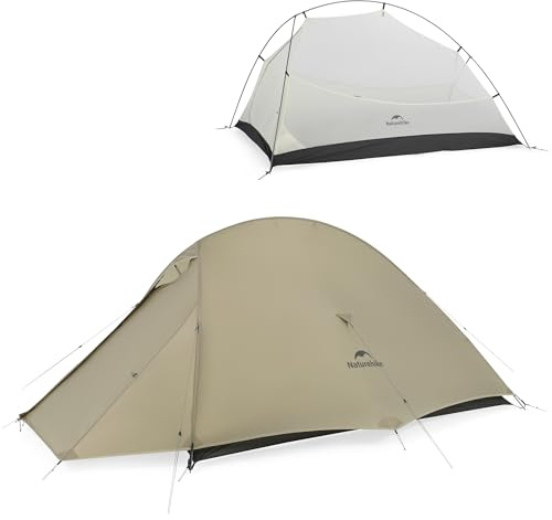 Naturehike Cloud-Up Pro Tente de camping légère pour 2 personnes, facile à installer, coupe-vent et imperméable, tente dôme pour les voyages en plein air, le trekking