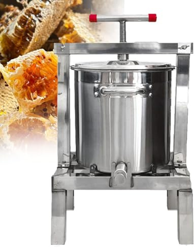 Prensa de sidra hidroprensa de acero inoxidable, prensa manual de vino de frutas con mango en T para extracción de jugo de frutas, verduras y aceitunas