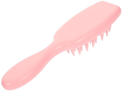 VILLCASE Cepillo Masajeador Cuero Cabelludo Anticaspa, Tamaño Medio, Color Rosa, Cepillo para Champú con Diseño Ergonómico para Masaje y Limpieza Profunda del Cabello y Picor, Adecuado