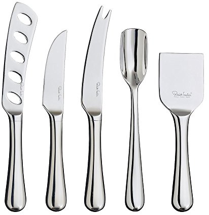Robert Welch Radford Bright Cheese Gourmet Knife, 5 Piece Set. Made from Stainless Steel. Dishwasher Safe.