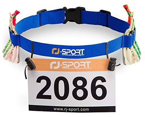 RJ-Sport Triatlón rennnummer – Cinturón para Correr, Ciclismo, Mara thons, Blua