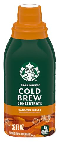 Starbucks Concentrado de cerveza fría, caramelo Dolce, 32 onzas líquidas
