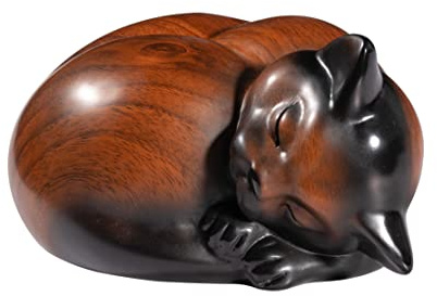 Kriss Art Pet Urns - Sleeping Resin Cat Urn for Ashes