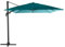 Hespéride - Parasol déporté carré inclinable Éléa Bleu canard et Graphite