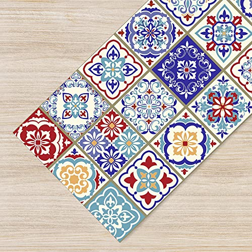 IlGruppone Tappeto Cucina Antiscivolo Made in Italy Passatoia Antimacchia Multiuso Corridoio Soggiorno Lavabile in Lavatrice - 50x100 - Mattonella
