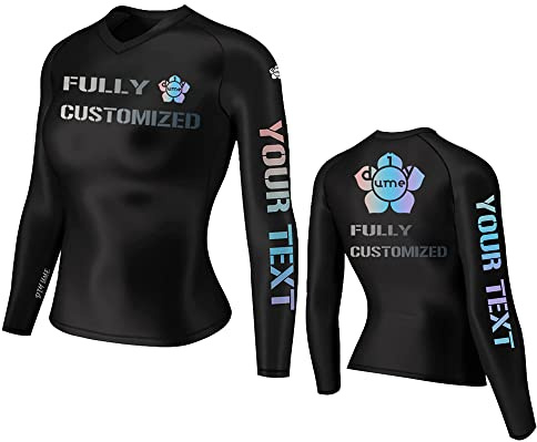 DIYUME Design Your Own Women's Jiu Jitsu Baselayer Uniform for Coach Students Cross Training, M