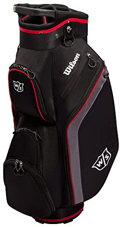 Wilson Bolsa DE Golf Lite Cart Bag - Negro/Charcoal/Rojo