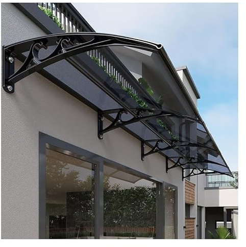 JUCCJUXIN Auvent De Porte Et FenêTres De Protection Uv, Toit Marquise En Polycarbonate Moderne, Auvent De Patio, Auvent De Porte Et FenêTres ExtéRieure ( Size : 120x140cm/47x55in )