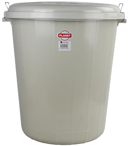 LAVV HOUSEWARES LTD Large Plastic Outdoor Garden Waste Rubbish Dust Bin with Locking Lid (90L)
