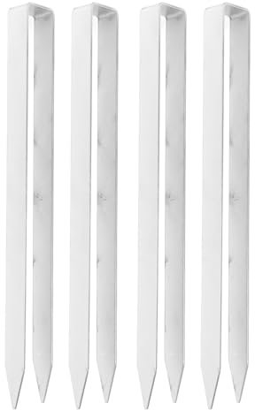 Locadence 4pcs en Forma de U, Anclajes de Tierra de Acero Inoxidable de Servicio Pesado, Clavijas de moldes de Tierra U Anchors de Tierra de de Rosa, estacas de Carpa