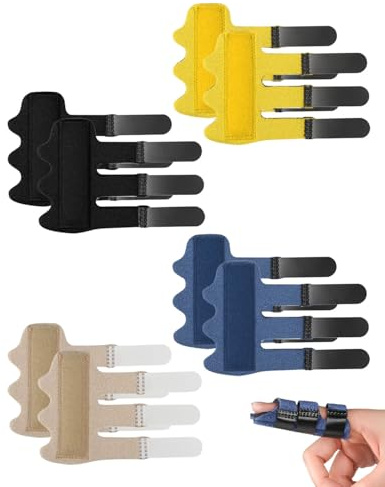 ZKUNL Clips para dedos en gatillo, juego de 8 protectores de dedos ajustables, clip para pulgar con soporte de aluminio incorporado, adecuado para la protección de los dedos en caso de artritis.