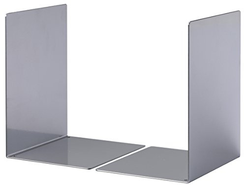 Durable Buchstütze Metall L, Set mit 2 Stück, silber, 324423