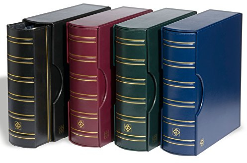 Leuchtturm 306703 Raccoglitore ad Anelli Grande - Album per la Raccolta di Monete dal Design Classico GIGANT - incl. Custodia - Nero