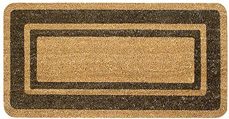 Emmevi - Cocco Bordo - Paillasson en fibre de coco naturelle avec envers antidérapant, tapis, grattoir pour extérieur, porte, entrée cm 50x100 marron