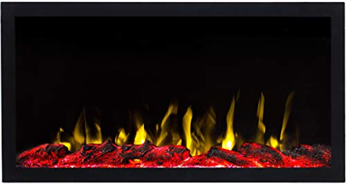 AFLAMO PRIDE S- Caminetto elettrico da parete, senza funzione di riscaldamento, profondo solo 12,8 cm. (92x42x12,8)