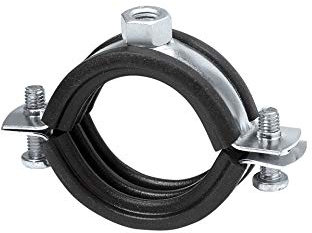 morsetto per tubi a vite 20-112mm galvanizzato con inserto in gomma morsetto a due viti 20-25 mm 10 pz.