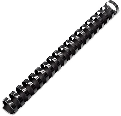 Binditek 30 Pack Plastic Binding Comb Spines, 3/4 Inch Diameter, 150 Sheet Capacity, 19 Ring, for Letter Size, Black, for Students and Coworkers