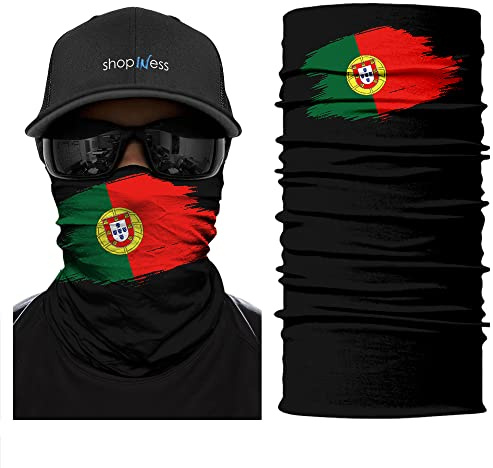 ShopINess Pañuelo Bandana Braga Cuello Multifunción Unisex Adulto para Moto Deporte Fiestas Carnaval Mundial Eventos Deportivo Países