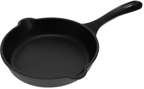 VICTORIA Enamelled Cast Iron Induction Frying Pan 20 cm, Suitable for Fire, Barbecue, Oven, Ceramic Hob, Gas, Cast Iron Skillet, Toxic Free Without PTFE or PFOA