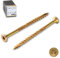 STRÜBER Vis à bois à tête fraisée à empreinte Torx pour structures en bois (4x60 mm / 200 pièces) - Vis pour terrasse bois - Vis à panneaux d'aggloméré - Vis de construction de toit - Jaune