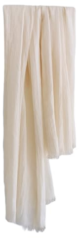 Harewom Lightweight Gauze Linen Feeling Shawl Wraps for Women Beach Summer Scarf for Evening Wedding Dresses Cream-White
