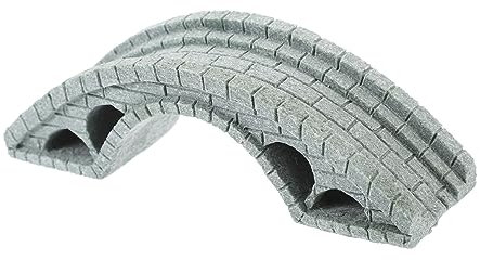 FONDOTIN Mikrolandschaftsbrücke Miniatur-japanische Brücke Bogenbrücke Miniatur Künstliche Bogenbrücke Aquarium-brückendekor Feenbrücke Zubehör Für Aquarien Grüner Sandstein Glücklich