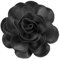 IMINI 120 mm Große Satin-Rosen-Brosche Große Klassische Kamelien Stoff Brosche für Hochzeit Party Tanz Bankett für Frauen Kostümzubehör Schmuckgeschenke (Schwarz)