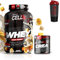 PACK Procell Proteinas Whey Advanced 2Kg (Banana Mango) + Creatina monohidratada 300Gr + Shaker REGALO Gana masa muscular, Fuerza, Resistencia, Tonificacion muscular, Recuperacion deportiva