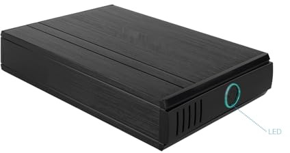 Caja externa 3,5 IDE-SATA USB 2.0 negra, ideal para almacenamiento de discos duros y transferencias de datos.