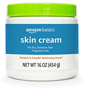 Amazon Basics Ultra Moisturizing Skin Cream for Dry & Sensitive Skin, Dermatologist Tested, Fragrance Free, 16 Ounce, 1 Pound (Pack of 1) (Previously Solimo)