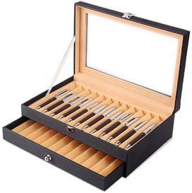 Maestrorelojero Vitrina colección 24 Estilográficas (Black)